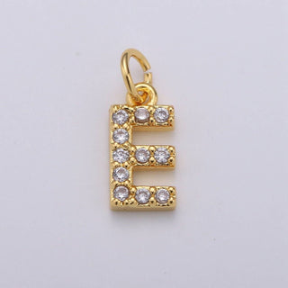 14k Gold Filled Micro CZ Initial Letter