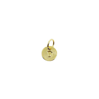 Stamped Micro Initial Letter Charm in 18k Gold Filled