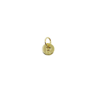 Stamped Micro Initial Letter Charm in 18k Gold Filled
