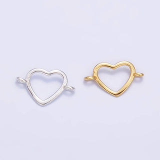 Sterling Silver 7mm Open Heart Connector in Silver