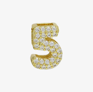 Cz Mini Bubble Initial Custom Word Letter & Number Charms