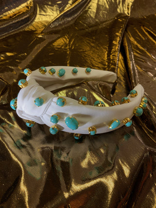 Turquoise Embellished Headband