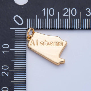 18K Gold Filled Utah State Charm