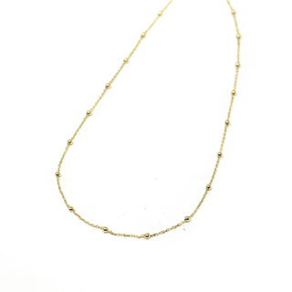 The Sis Kiss - Baby Ball Chain Necklace | Threader Charm Necklace : Silver