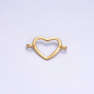 Sterling Silver 7mm Open Heart Connector in Silver