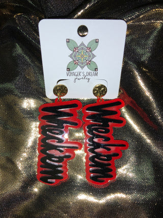 Wreck ‘Em Texas Tech Resin Earrings