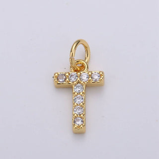 14k Gold Filled Micro CZ Initial Letter