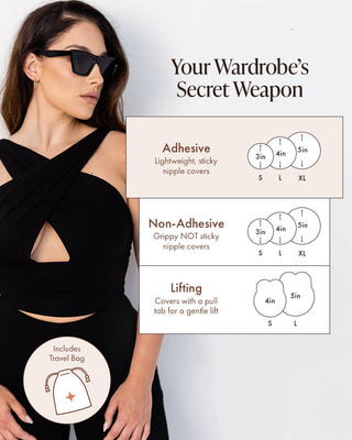 Bare Babe - Adhesive Nipple Covers: Creme / Large