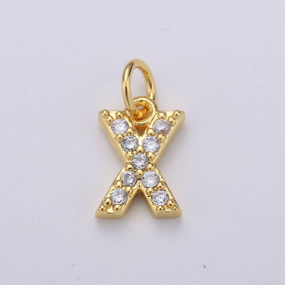 14k Gold Filled Micro CZ Initial Letter