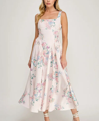 The Poplin Floral Maxi Dress