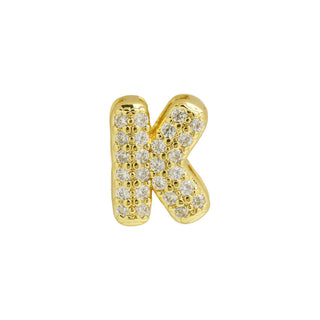 Cz Mini Bubble Initial Custom Word Letter & Number Charms