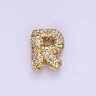 14K Gold Filled 15mm Balloon Bubble Initial Letter