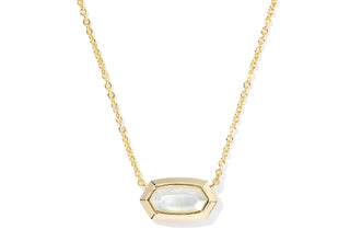 Elisa Bezel Short Pendant Necklacw