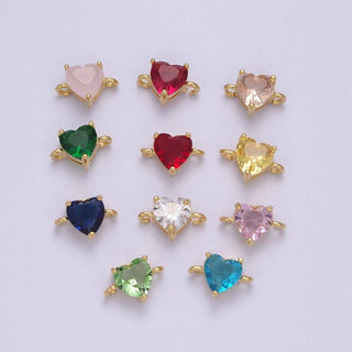 Mini Heart Connector Charms