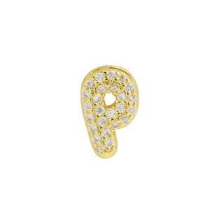 Cz Mini Bubble Initial Custom Word Letter & Number Charms