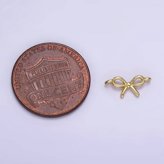 Mini Bow Ribbon Connector 14k Gold/Silver