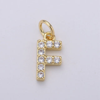 14k Gold Filled Micro CZ Initial Letter