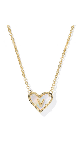 Heart Letter Short Pendant Necklace
