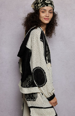 POL Polka Dot Lace Hoodie