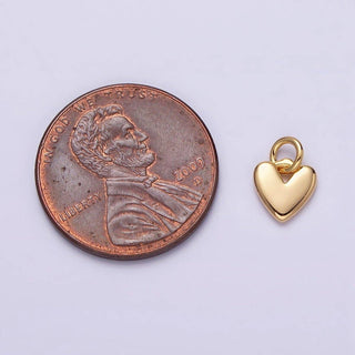 16K Gold Filled Heart Mini Charm in Gold & Silver
