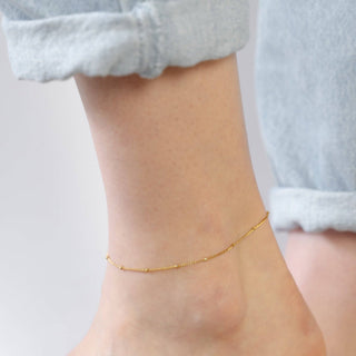 The Sis Kiss - Resort - Baby Ball Anklet - SS & WR: Gold