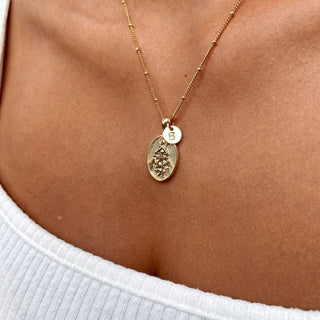 Stamped Micro Initial Letter Charm in 18k Gold Filled
