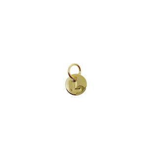 Stamped Micro Initial Letter Charm in 18k Gold Filled