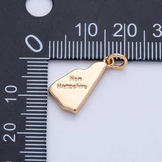 18K Gold Filled Utah State Charm
