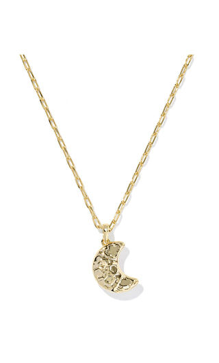 Moon Gold Short Pendant Necklace