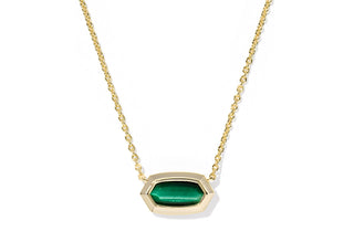 Elisa Bezel Short Pendant Necklacw