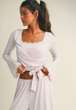 Dainty Dot Knit Lounge 3 Piece Set