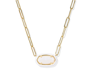 Elisa Enamel Frame Paperclip Necklace