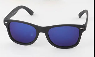 Kids Sunglasses - Black / Blue Mirror