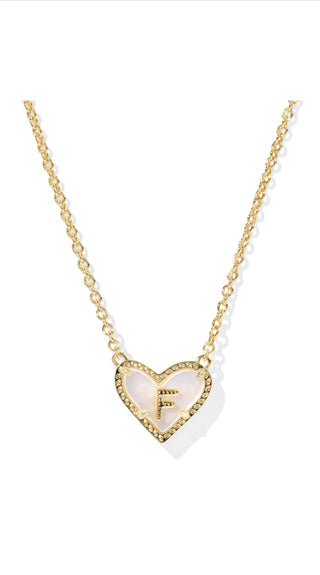 Heart Letter Short Pendant Necklace