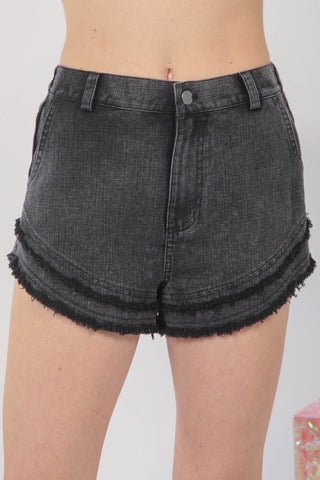 Twill Denim Shorts