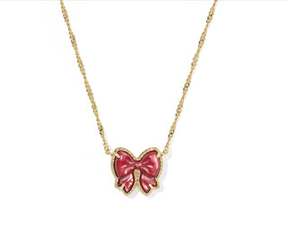 Haley Bow Short Pendant Necklace