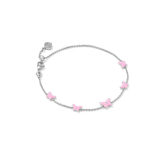 Lillia Butterfly Gold Enamel Delicate Chain Bracelet