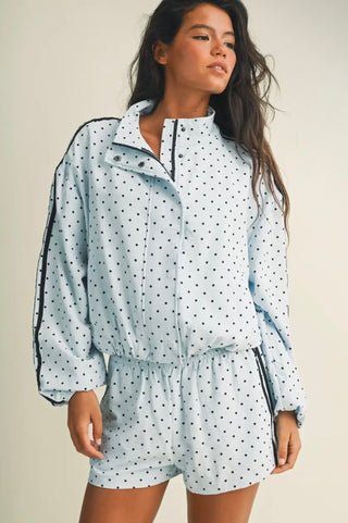 Blue Babe Polka-Dot Short Set