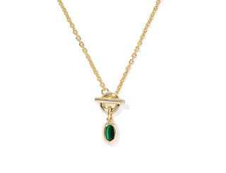Mini Elisa Gold Toggle Short Pendant Necklace