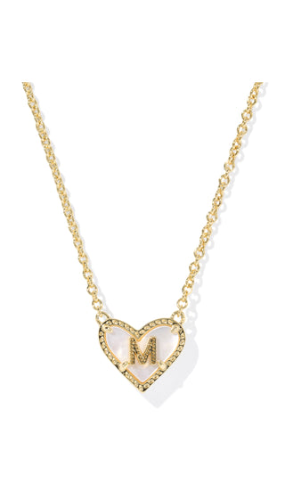 Heart Letter Short Pendant Necklace