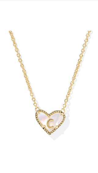 Heart Letter Short Pendant Necklace