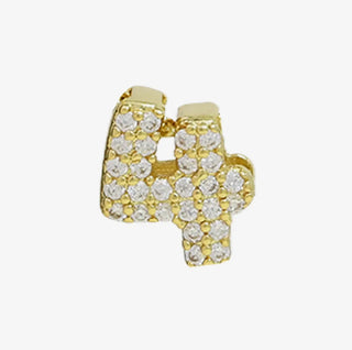 Cz Mini Bubble Initial Custom Word Letter & Number Charms