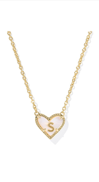 Heart Letter Short Pendant Necklace