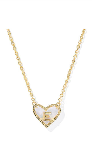 Heart Letter Short Pendant Necklace