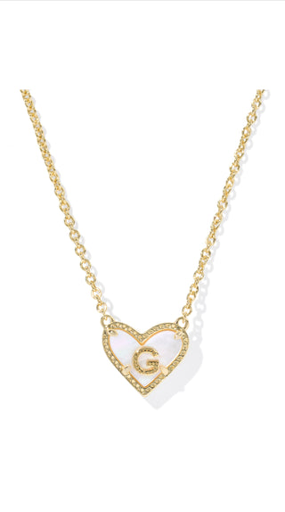 Heart Letter Short Pendant Necklace