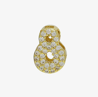 Cz Mini Bubble Initial Custom Word Letter & Number Charms