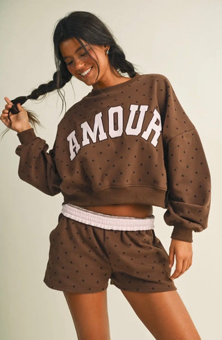 Amour Polka Dot Sweat Set