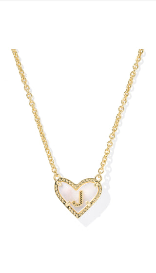 Heart Letter Short Pendant Necklace