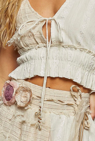 The Leann Woven Tassel Tank Top