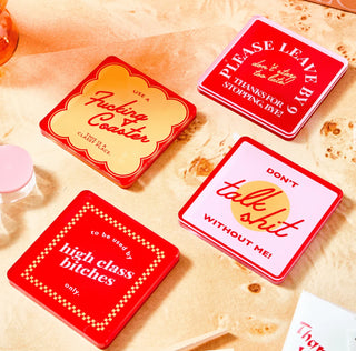 TART - Snarky Red Coaster - set of 4